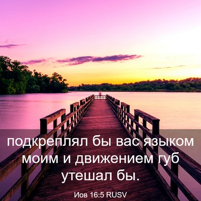Picture 03 - Иов 16:5 RUSV - подкреплял бы вас языком - Bible Verse Picture