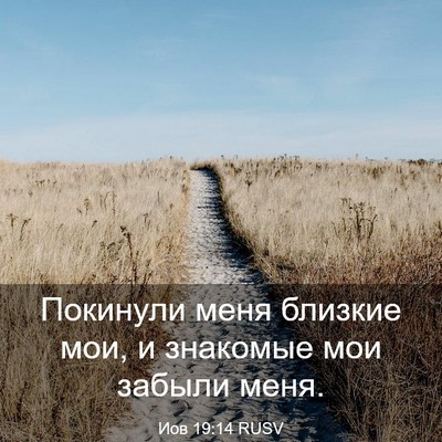 Picture 03 - Иов 19:14 RUSV - Покинули меня близкие мои, - Bible Verse Picture