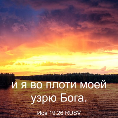 Picture 03 - Иов 19:26 RUSV - и я во плоти моей узрю - Bible Verse Picture