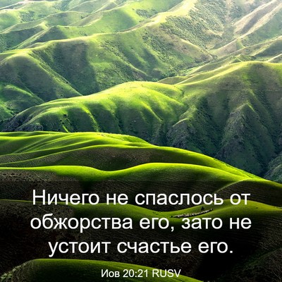 Picture 03 - Иов 20:21 RUSV - Ничего не спаслось от - Bible Verse Picture