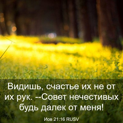 Picture 03 - Иов 21:16 RUSV - Видишь, счастье их не от их - Bible Verse Picture
