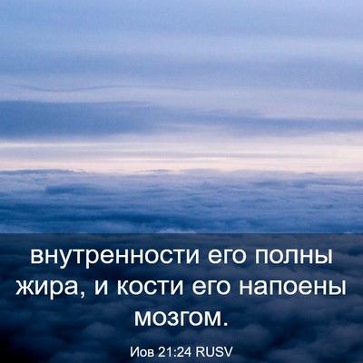 Picture 03 - Иов 21:24 RUSV - внутренности его полны - Bible Verse Picture
