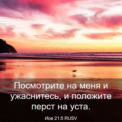 Picture 03 - Иов 21:5 RUSV - Посмотрите на меня и - Bible Verse Picture