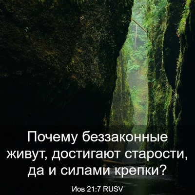 Picture 03 - Иов 21:7 RUSV - Почему беззаконные живут, - Bible Verse Picture