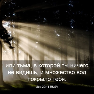Picture 03 - Иов 22:11 RUSV - или тьма, в которой ты - Bible Verse Picture