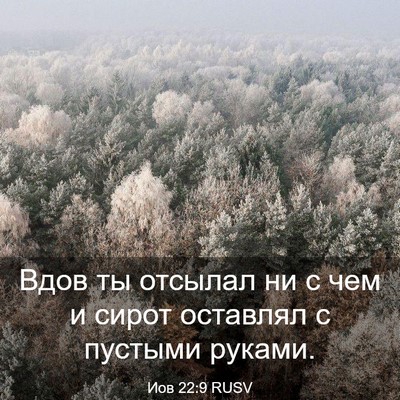 Picture 03 - Иов 22:9 RUSV - Вдов ты отсылал ни с чем и - Bible Verse Picture