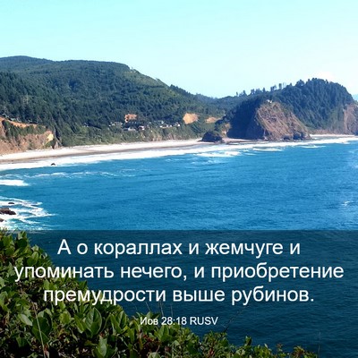 Picture 03 - Иов 28:18 RUSV - А о кораллах и жемчуге и - Bible Verse Picture