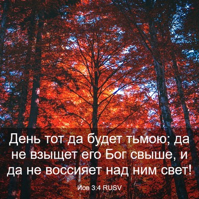 Picture 03 - Иов 3:4 RUSV - День тот да будет тьмою; да - Bible Verse Picture