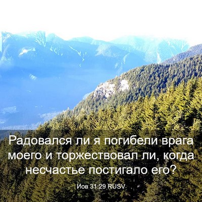 Picture 03 - Иов 31:29 RUSV - Радовался ли я погибели - Bible Verse Picture