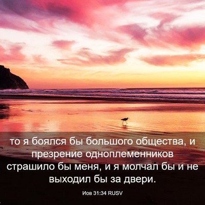 Picture 03 - Иов 31:34 RUSV - то я боялся бы большого - Bible Verse Picture