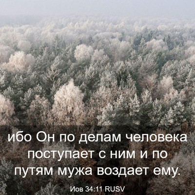 Picture 03 - Иов 34:11 RUSV - ибо Он по делам человека - Bible Verse Picture