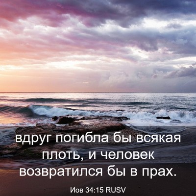 Picture 03 - Иов 34:15 RUSV - вдруг погибла бы всякая - Bible Verse Picture