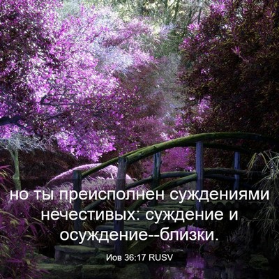 Picture 03 - Иов 36:17 RUSV - но ты преисполнен - Bible Verse Picture