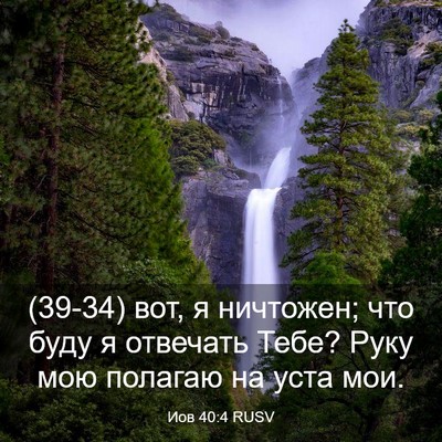 Picture 03 - Иов 40:4 RUSV - (39-34) вот, я ничтожен; что - Bible Verse Picture