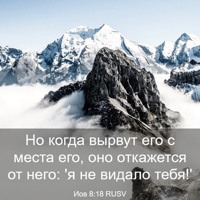 Picture 03 - Иов 8:18 RUSV - Но когда вырвут его с места - Bible Verse Picture