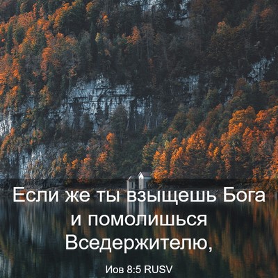 Picture 03 - Иов 8:5 RUSV - Если же ты взыщешь Бога и - Bible Verse Picture