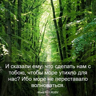 Picture 03 - Иона 1:11 RUSV - И сказали ему: что сделать - Bible Verse Picture