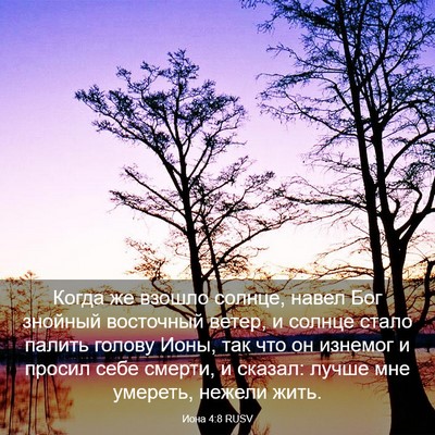 Picture 03 - Иона 4:8 RUSV - Когда же взошло солнце, - Bible Verse Picture
