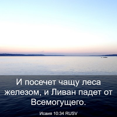 Picture 03 - Исаия 10:34 RUSV - И посечет чащу леса - Bible Verse Picture