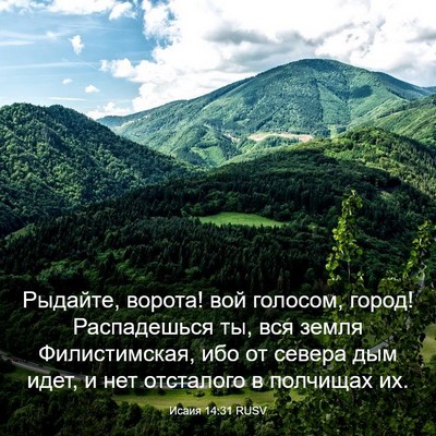 Picture 03 - Исаия 14:31 RUSV - Рыдайте, ворота! вой - Bible Verse Picture