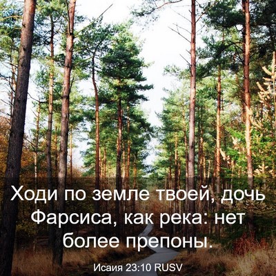 Picture 03 - Исаия 23:10 RUSV - Ходи по земле твоей, дочь - Bible Verse Picture