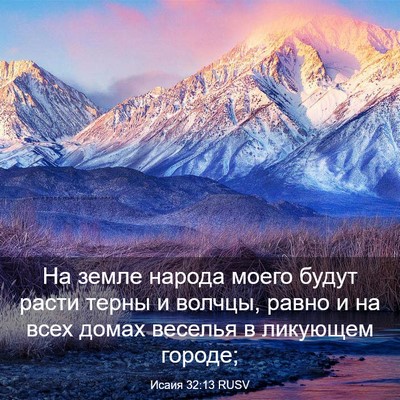Picture 03 - Исаия 32:13 RUSV - На земле народа моего - Bible Verse Picture