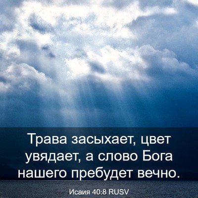 Picture 03 - Исаия 40:8 RUSV - Трава засыхает, цвет - Bible Verse Picture