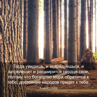 Picture 03 - Исаия 60:5 RUSV - Тогда увидишь, и - Bible Verse Picture