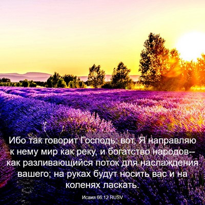 Picture 03 - Исаия 66:12 RUSV - Ибо так говорит Господь: - Bible Verse Picture