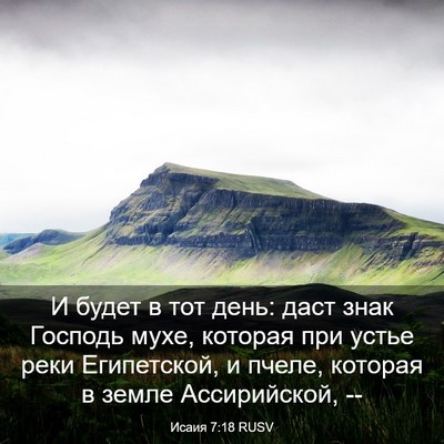 Picture 03 - Исаия 7:18 RUSV - И будет в тот день: даст - Bible Verse Picture
