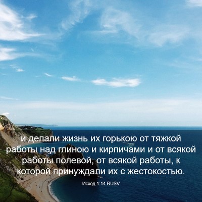 Picture 03 - Исход 1:14 RUSV - и делали жизнь их горькою - Bible Verse Picture