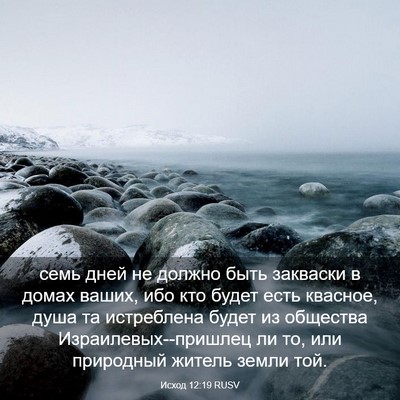 Picture 03 - Исход 12:19 RUSV - семь дней не должно быть - Bible Verse Picture