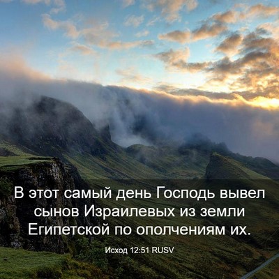 Picture 03 - Исход 12:51 RUSV - В этот самый день Господь - Bible Verse Picture