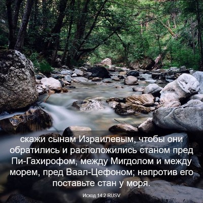 Picture 03 - Исход 14:2 RUSV - скажи сынам Израилевым, - Bible Verse Picture