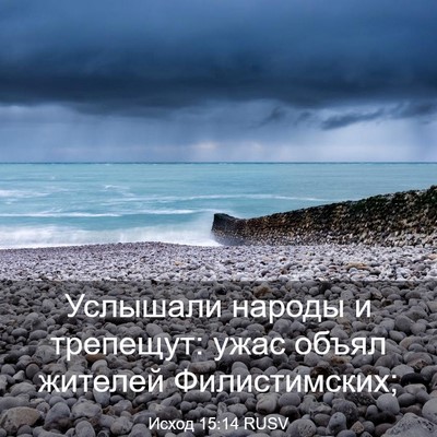 Picture 03 - Исход 15:14 RUSV - Услышали народы и - Bible Verse Picture