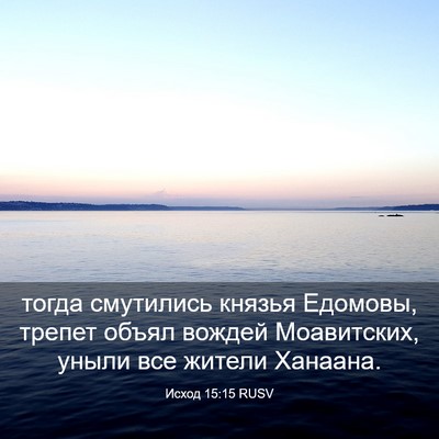 Picture 03 - Исход 15:15 RUSV - тогда смутились князья - Bible Verse Picture