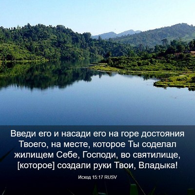 Picture 03 - Исход 15:17 RUSV - Введи его и насади его на - Bible Verse Picture