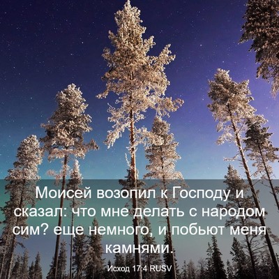 Picture 03 - Исход 17:4 RUSV - Моисей возопил к Господу и - Bible Verse Picture