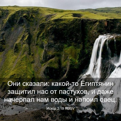 Picture 03 - Исход 2:19 RUSV - Они сказали: какой-то - Bible Verse Picture