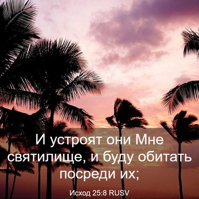Picture 03 - Исход 25:8 RUSV - И устроят они Мне - Bible Verse Picture