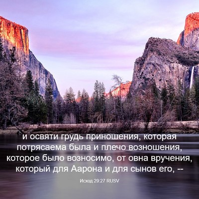 Picture 03 - Исход 29:27 RUSV - и освяти грудь приношения, - Bible Verse Picture