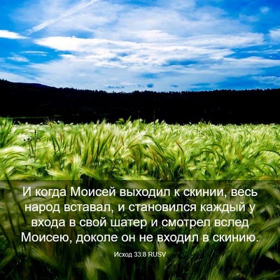 Picture 03 - Исход 33:8 RUSV - И когда Моисей выходил к - Bible Verse Picture