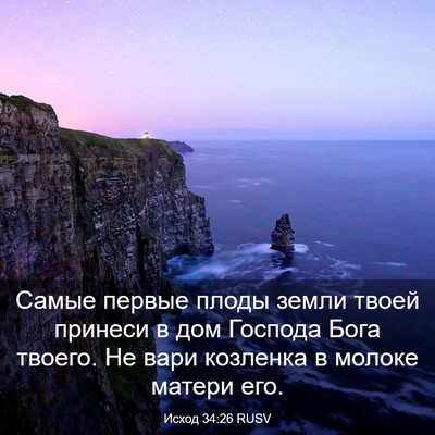 Picture 03 - Исход 34:26 RUSV - Самые первые плоды земли - Bible Verse Picture