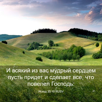 Picture 03 - Исход 35:10 RUSV - И всякий из вас мудрый - Bible Verse Picture