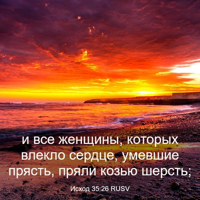Picture 03 - Исход 35:26 RUSV - и все женщины, которых - Bible Verse Picture