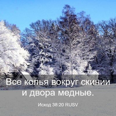 Picture 03 - Исход 38:20 RUSV - Все колья вокруг скинии и - Bible Verse Picture