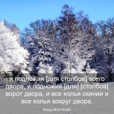 Picture 03 - Исход 38:31 RUSV - и подножия [для столбов] - Bible Verse Picture