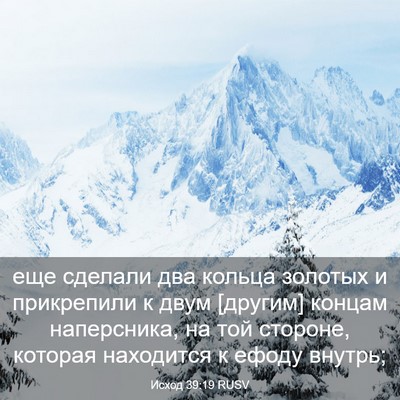 Picture 03 - Исход 39:19 RUSV - еще сделали два кольца - Bible Verse Picture