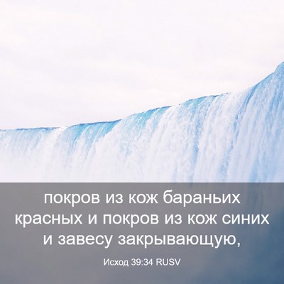 Picture 03 - Исход 39:34 RUSV - покров из кож бараньих - Bible Verse Picture