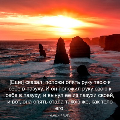 Picture 03 - Исход 4:7 RUSV - [Еще] сказал: положи опять - Bible Verse Picture